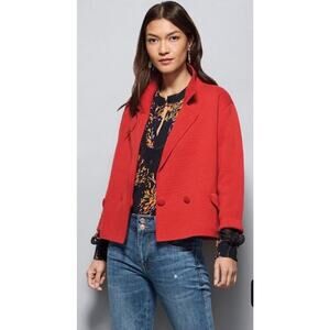 CAbi Coronation Style 4479 Red Boxy Cardigan Sweater 80s Inspired Size Small New